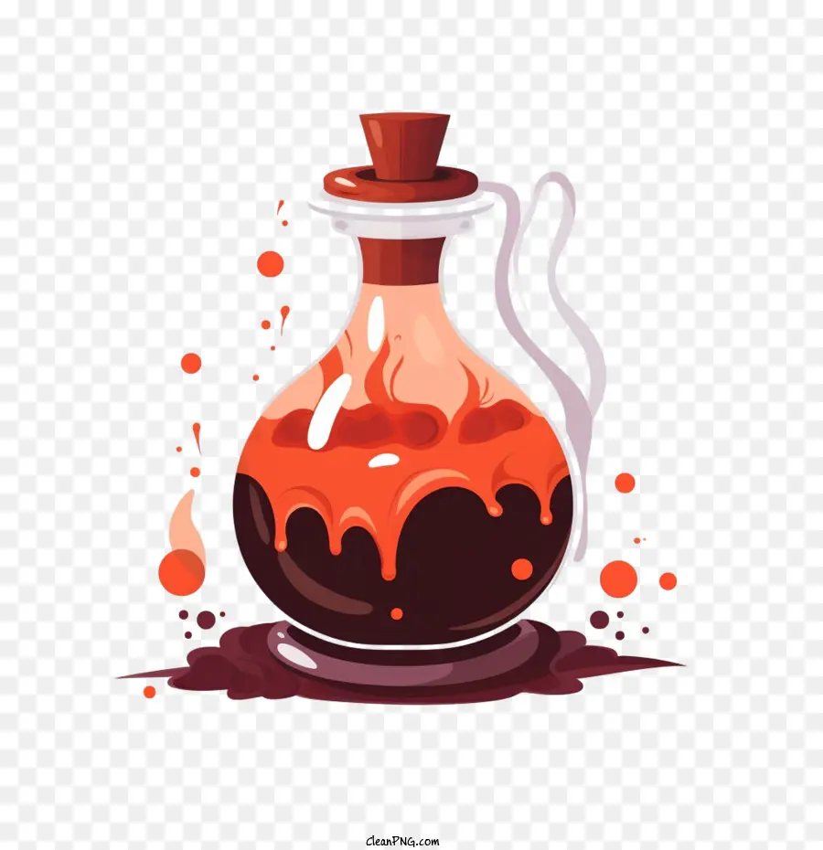 Magic Potion Witch's Cauldron Dark Liquid Glipling Potion. - 