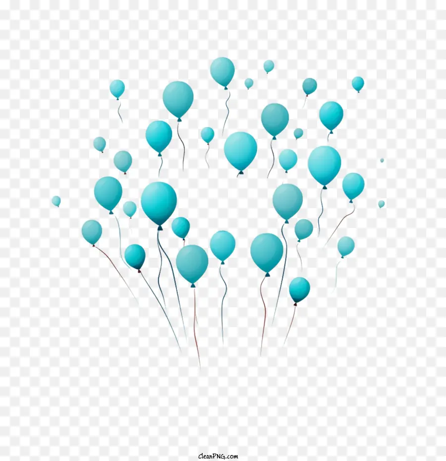 I palloncini della felicità nazionale si verificano che galleggiano aria colorati - 