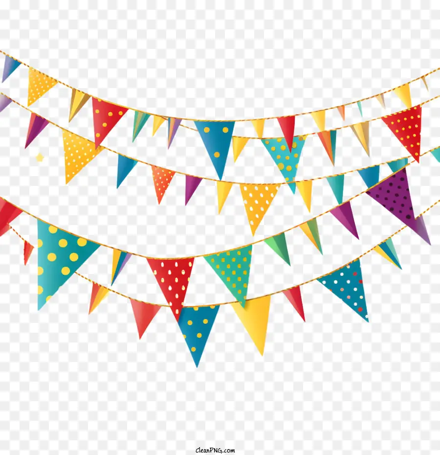party pennants
 string garland bunting celebration colorful