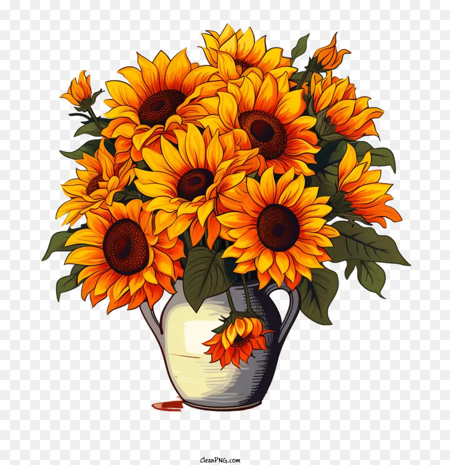 National Sunflower Day Sonnenblumen Vase Blumen gelb - 