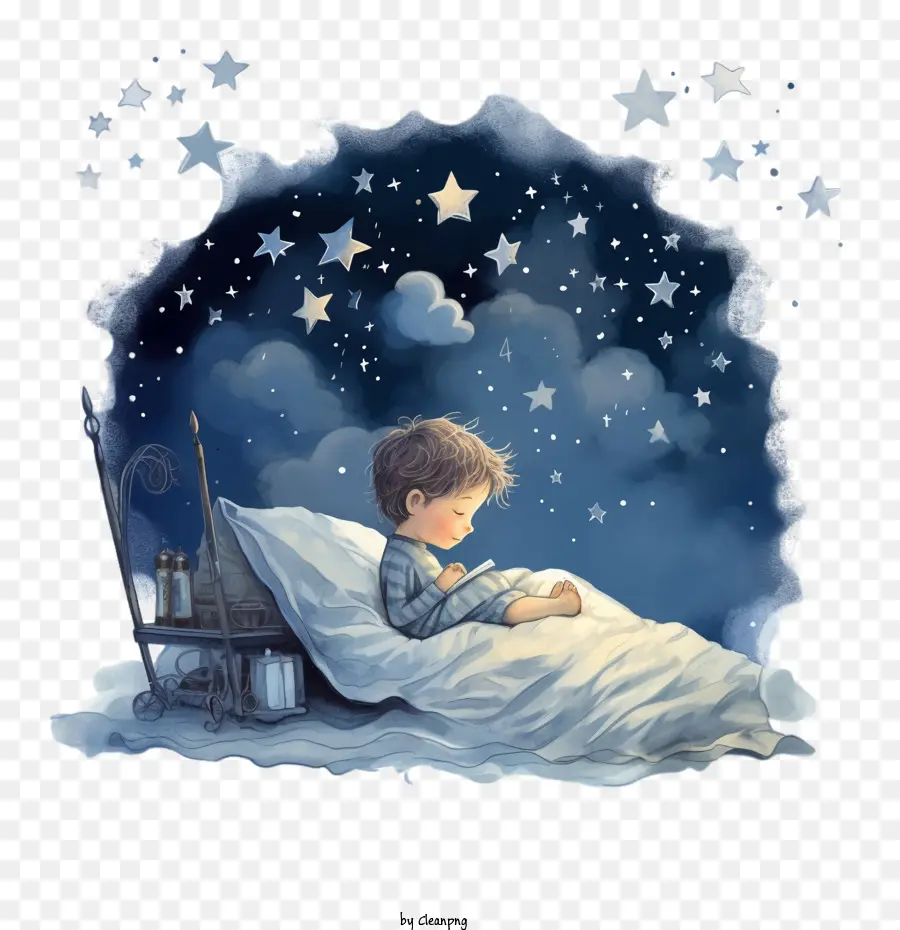Globaler Schlaf unter den Sternen Nacht Nacht Sky Stars Kind Kind - 