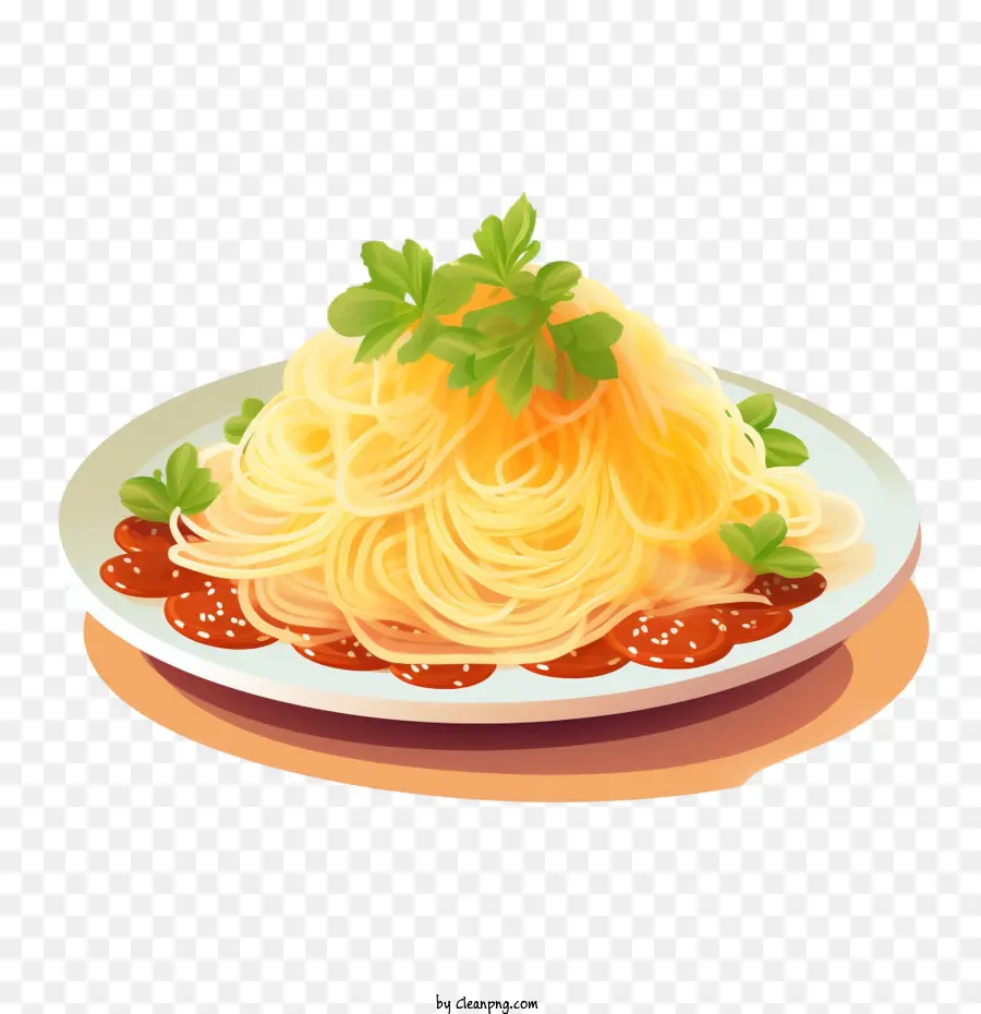 Spaghetti Spaghetti -Sauce Parmesan Käse -Knoblauch - 