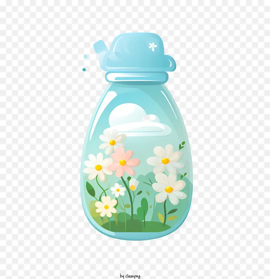 bottiglie di latte bottiglia bottiglia di vetro margherite fiori - 