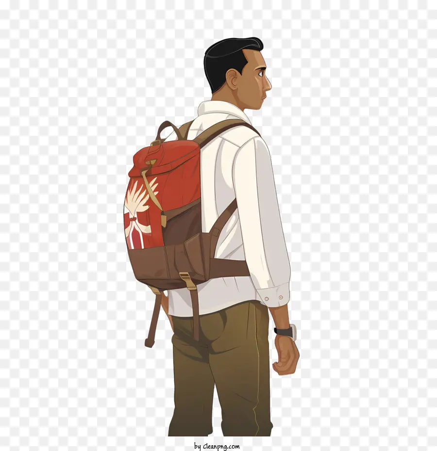 backpack backpack red brown white