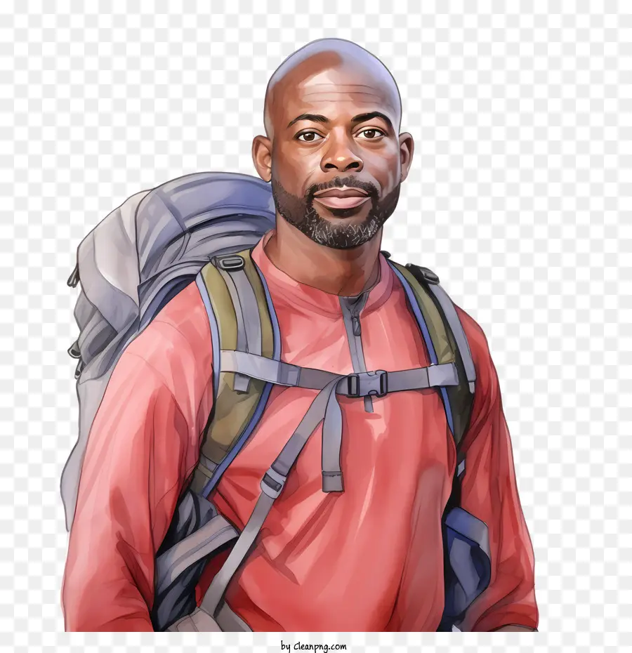 backpack man african american hiking backpack