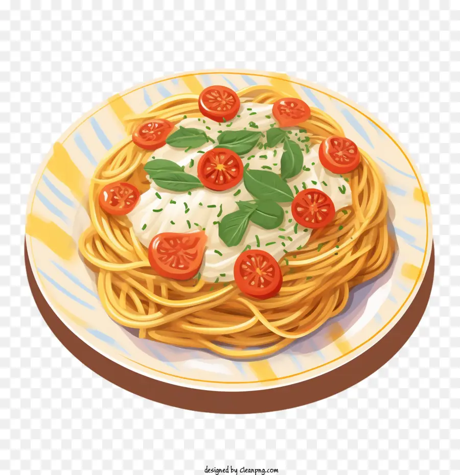 Spaghetti Spaghetti Tomaten Parmesan Käse Basilikum - 