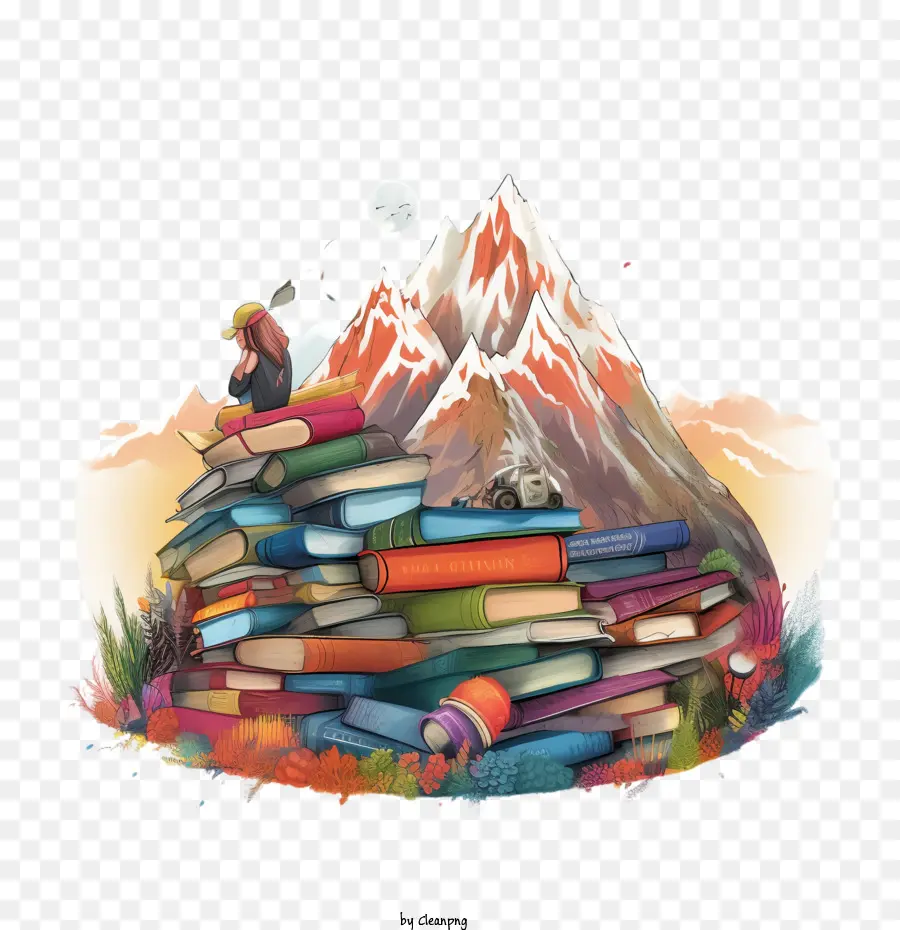 giornata internazionale dell'alfabetizzazione libro mucchio montagna lettura apprendimento - 