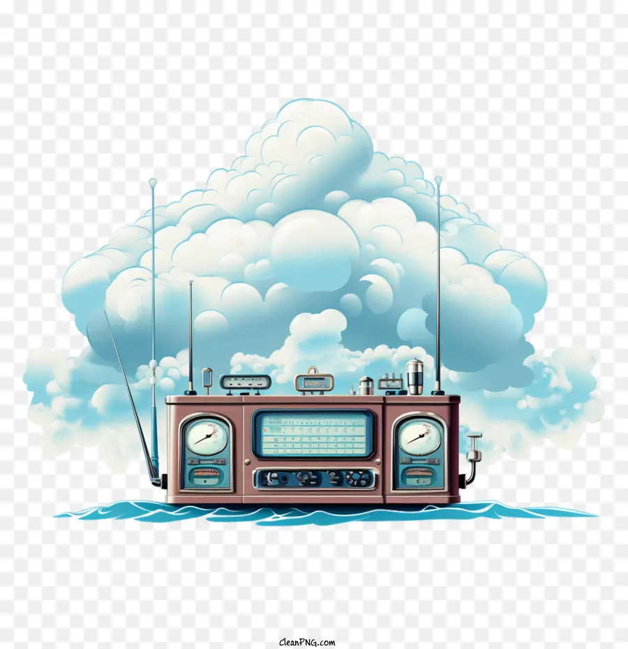 national radio day radio antenna weather sky