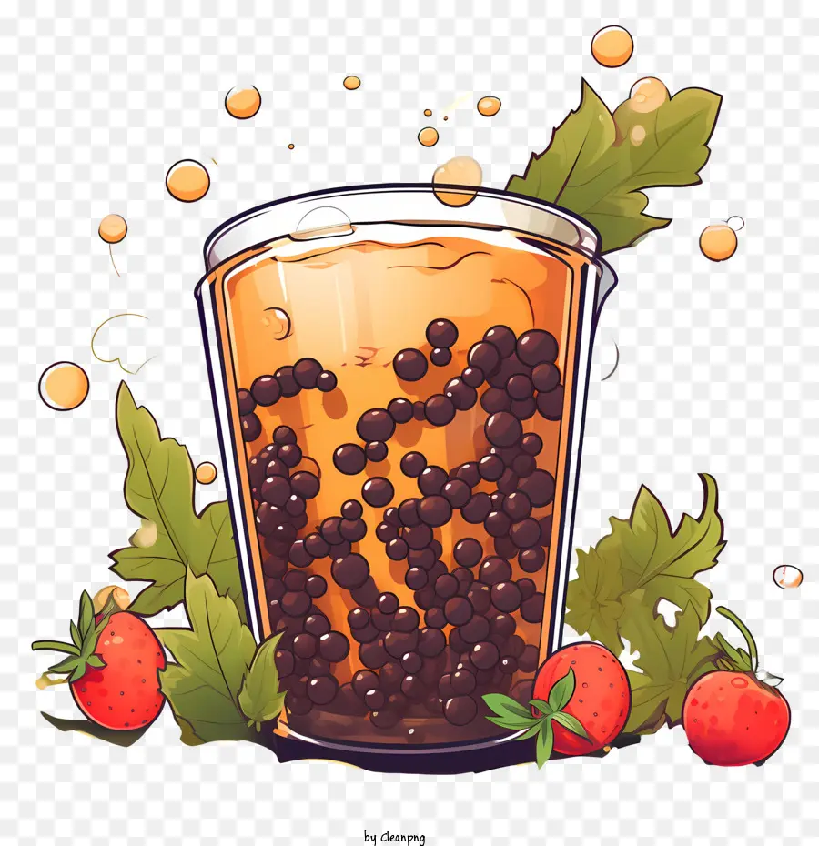 Bubble Milk Tea Fruchtgetränksaft Beeren - 
