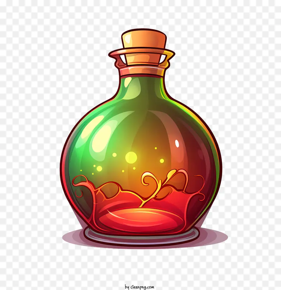 Magic Trankgrün flüssiger Flasche mystisch magisch - 