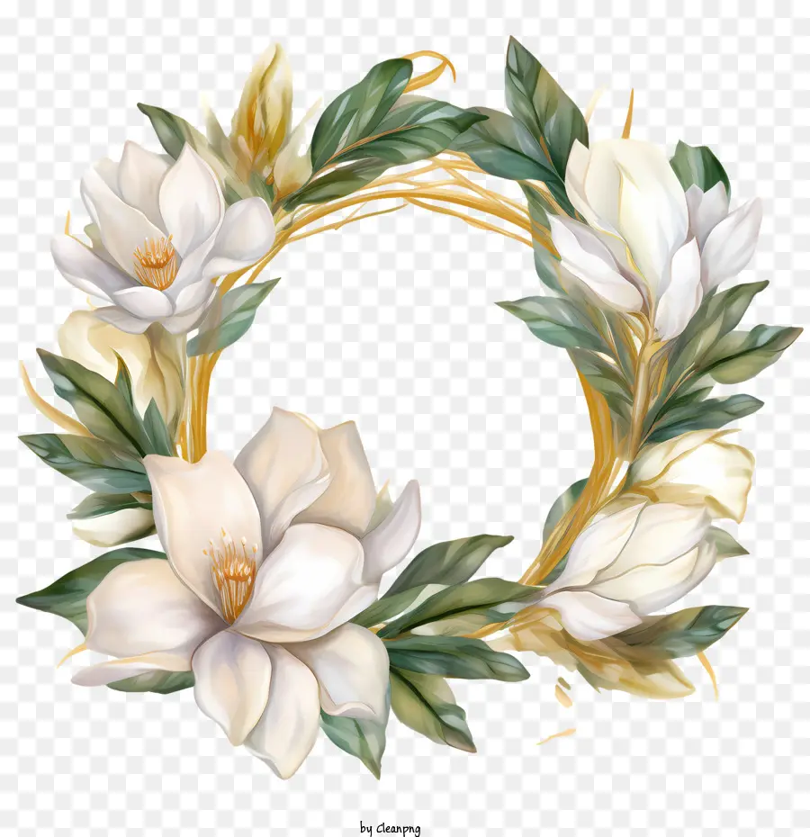magnolia wreath wreath flowers white flowers magnolia