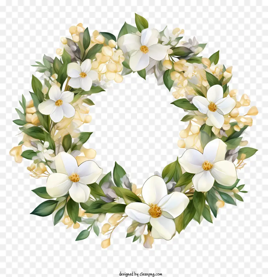 jasmine wreath wreath flowers white waxy