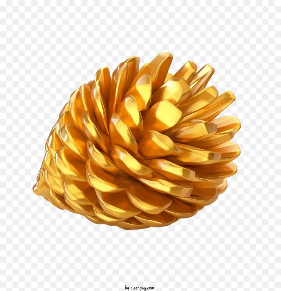 pinecone pinecone golden shiny natural