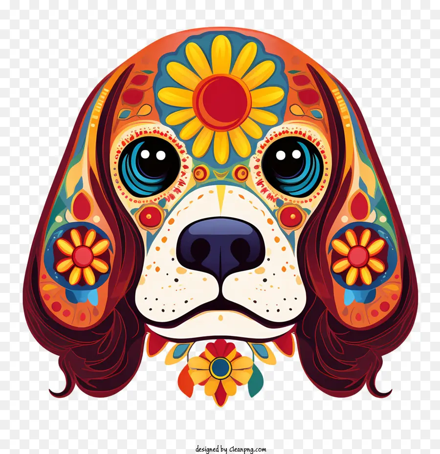 dia de los muertos
 day of the dead
 dog skull dog beagle