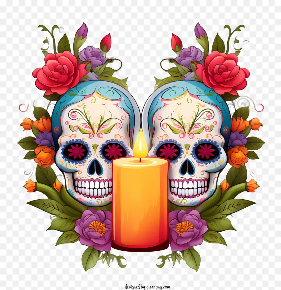 candles
 day of the dead
 dia de los muertos skulls candle