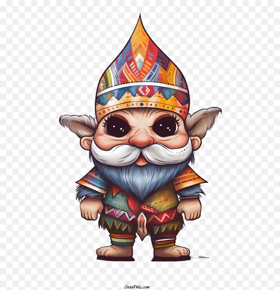 Design del personaggio gnomo gnomo tribale tiktok colorato - 