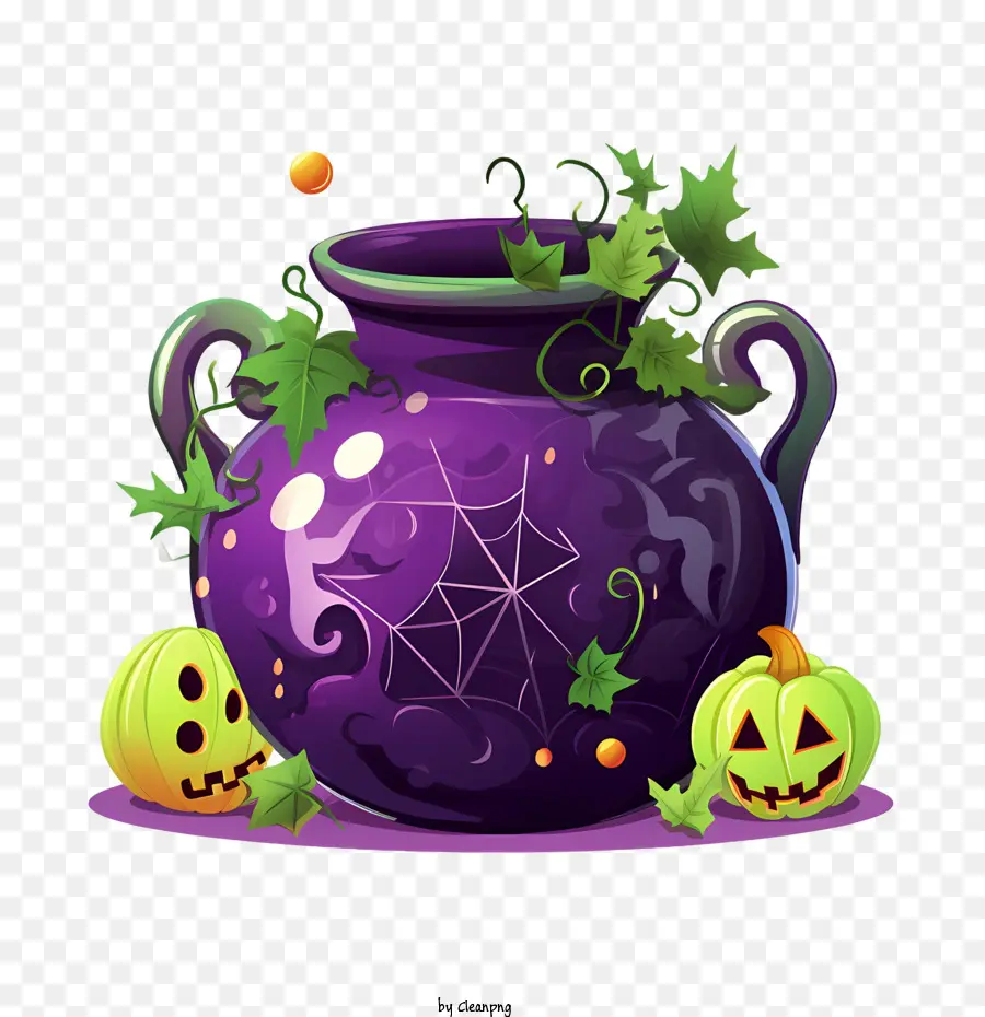 Poison Cauldron Halloween Pot Witch's Cauldron Purple Cauldron Cauldron - 