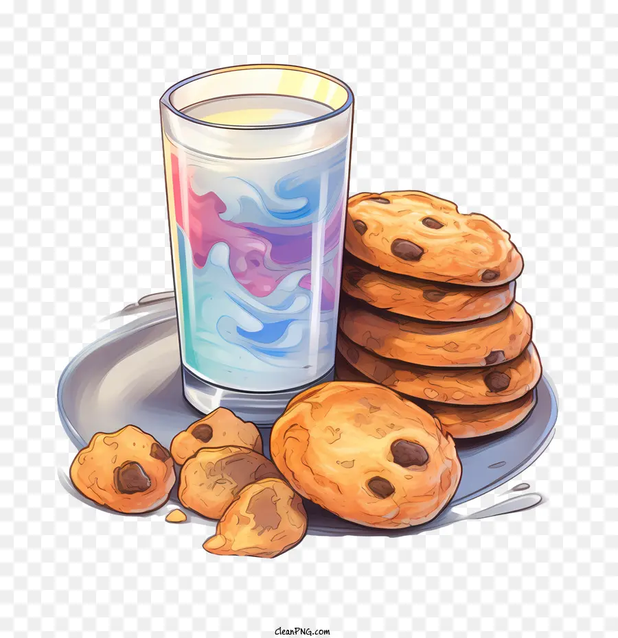 cookies and milk chocolate chip cookies milk mug plate