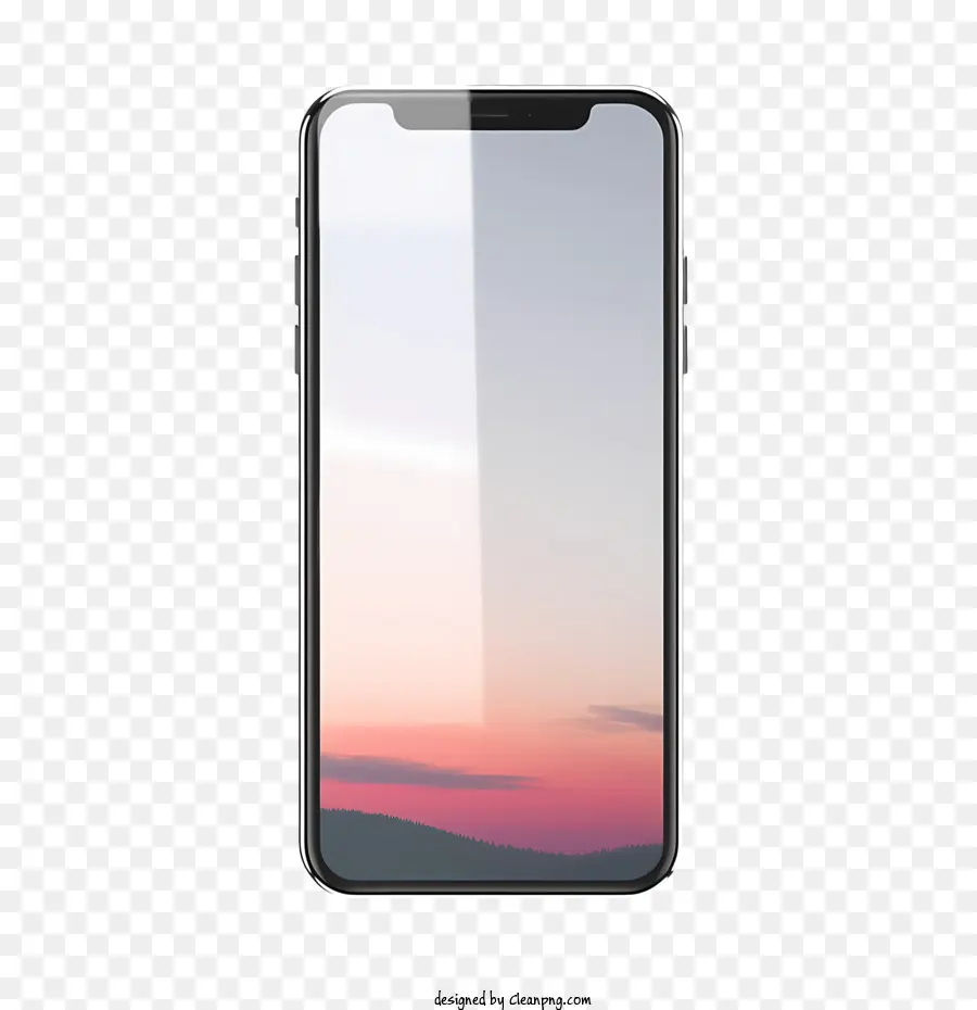 smartphone mockup sunset sky mountains landscape