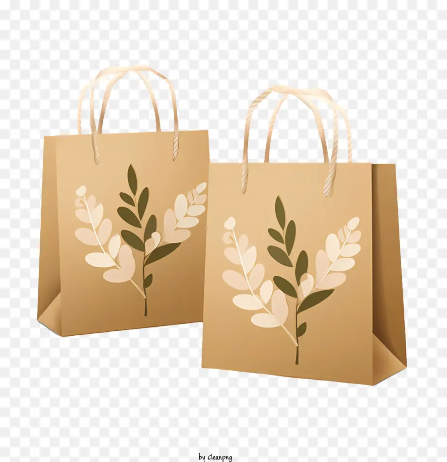 kraft paper bag leaf brown paper bag natural eco friendly