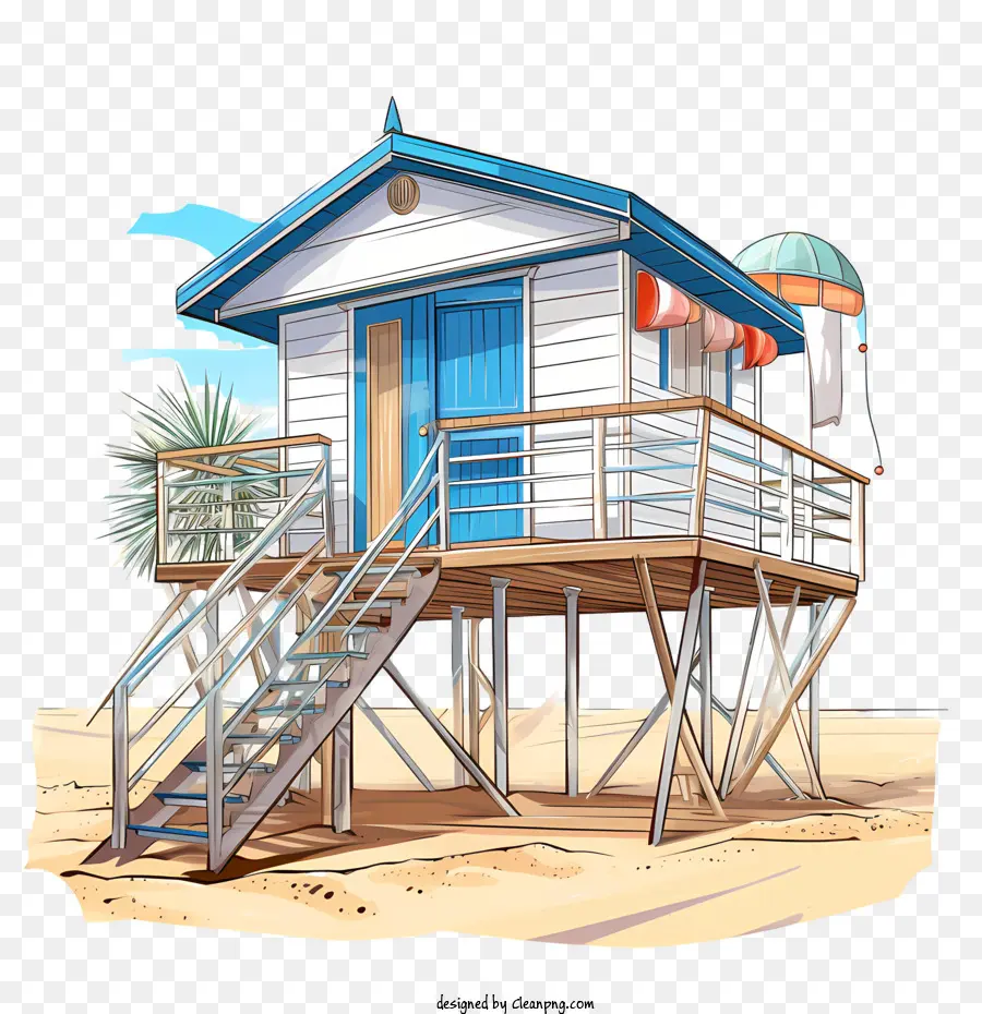 beach hut life guard stand beach house beach hut seaside residence