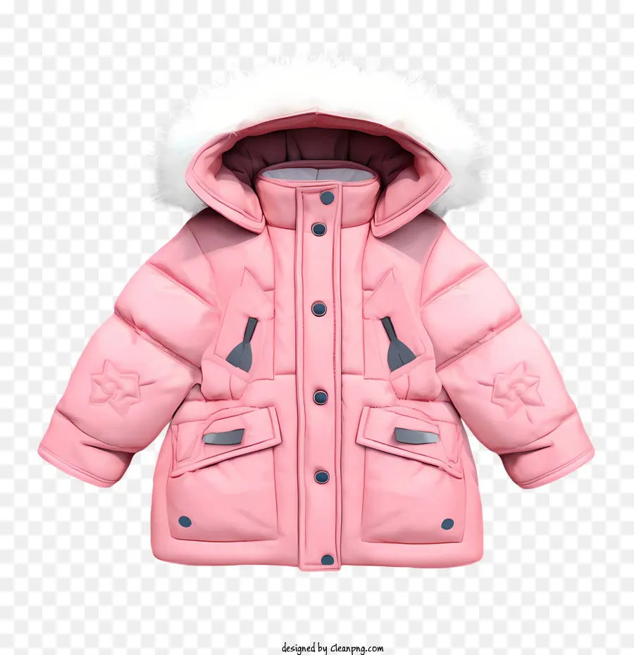 áo khoác mùa đông áo khoác mùa đông màu hồng - 