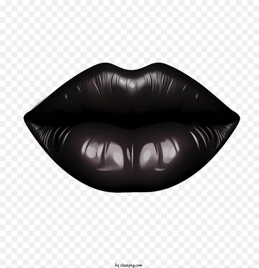 labbra nere rossetto nero lucido liscio - 