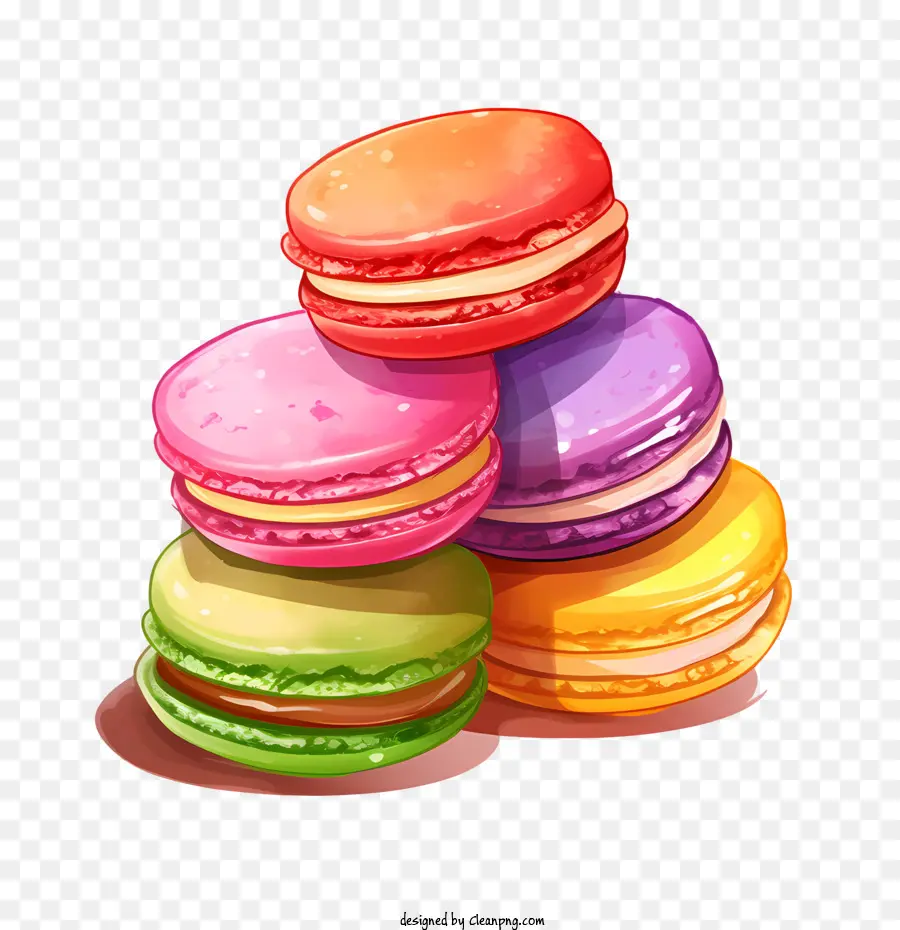 macaroon day colorful stacked macarons french
