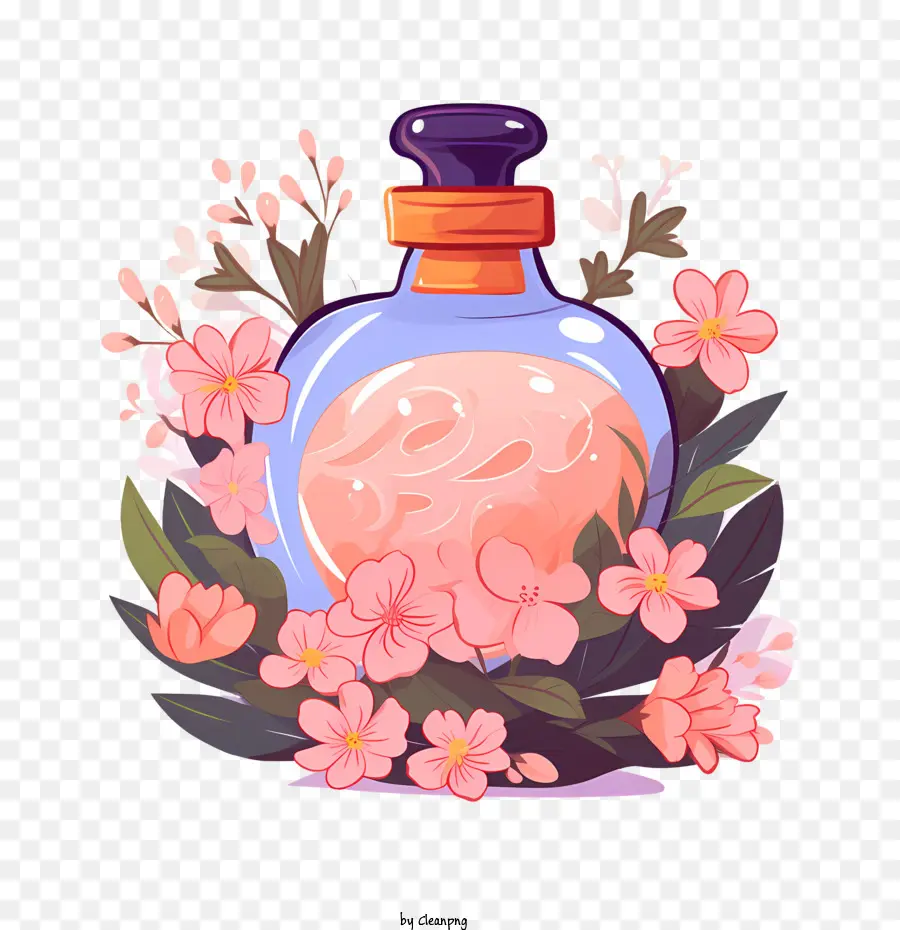 Parfümflasche Parfümglasflaschen Blütenblätter - 