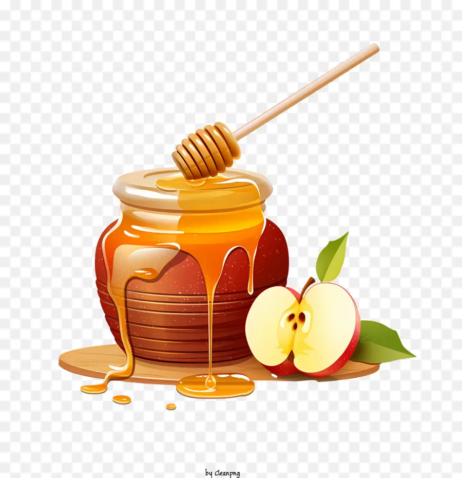Honigglas Honig Honig Wabe Honighoniglöffel Honig Löffel - 