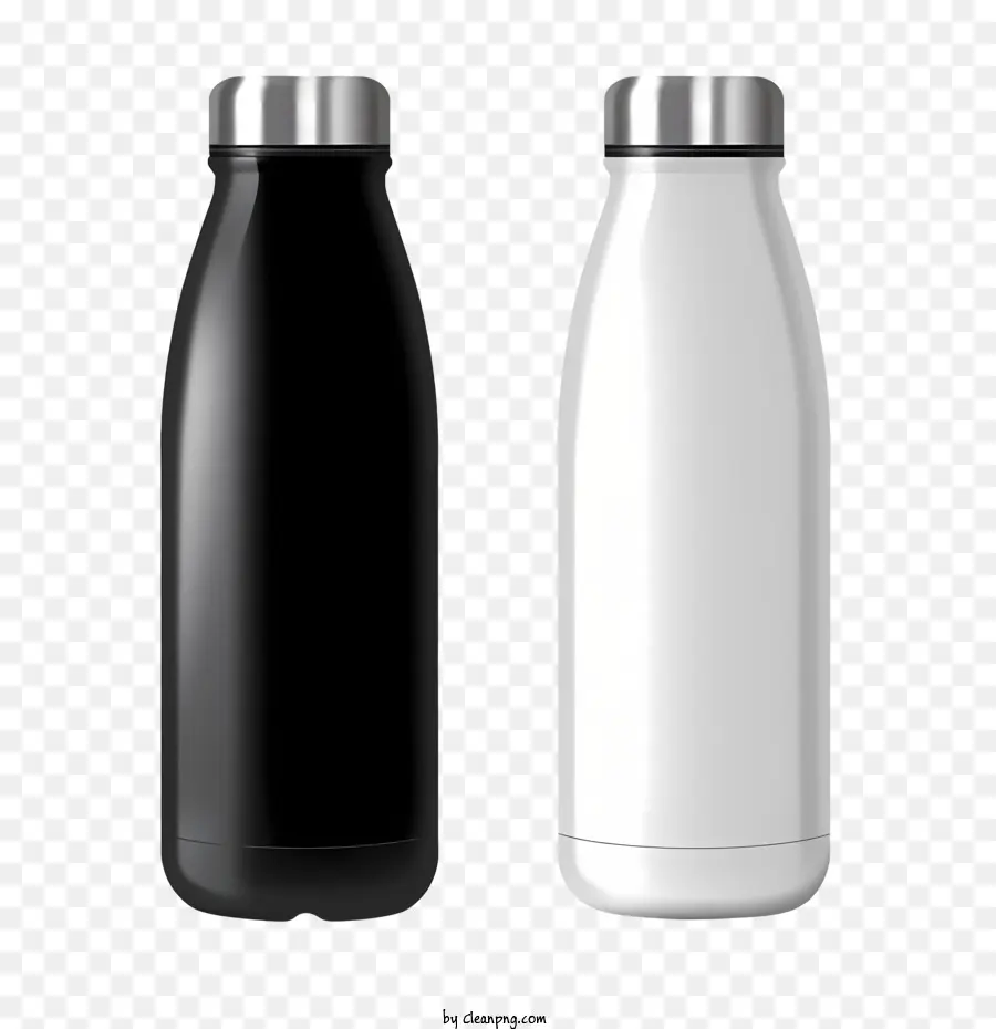 water bottle water bottle stainless steel white plastic cylindrical shape
