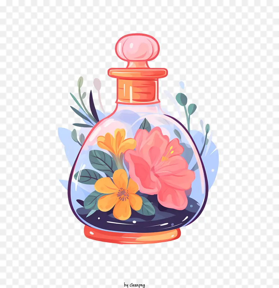 Parfümflasche Blumenstrauß Vase der Blumen Botanische Arrangement Natur inspiriert - 