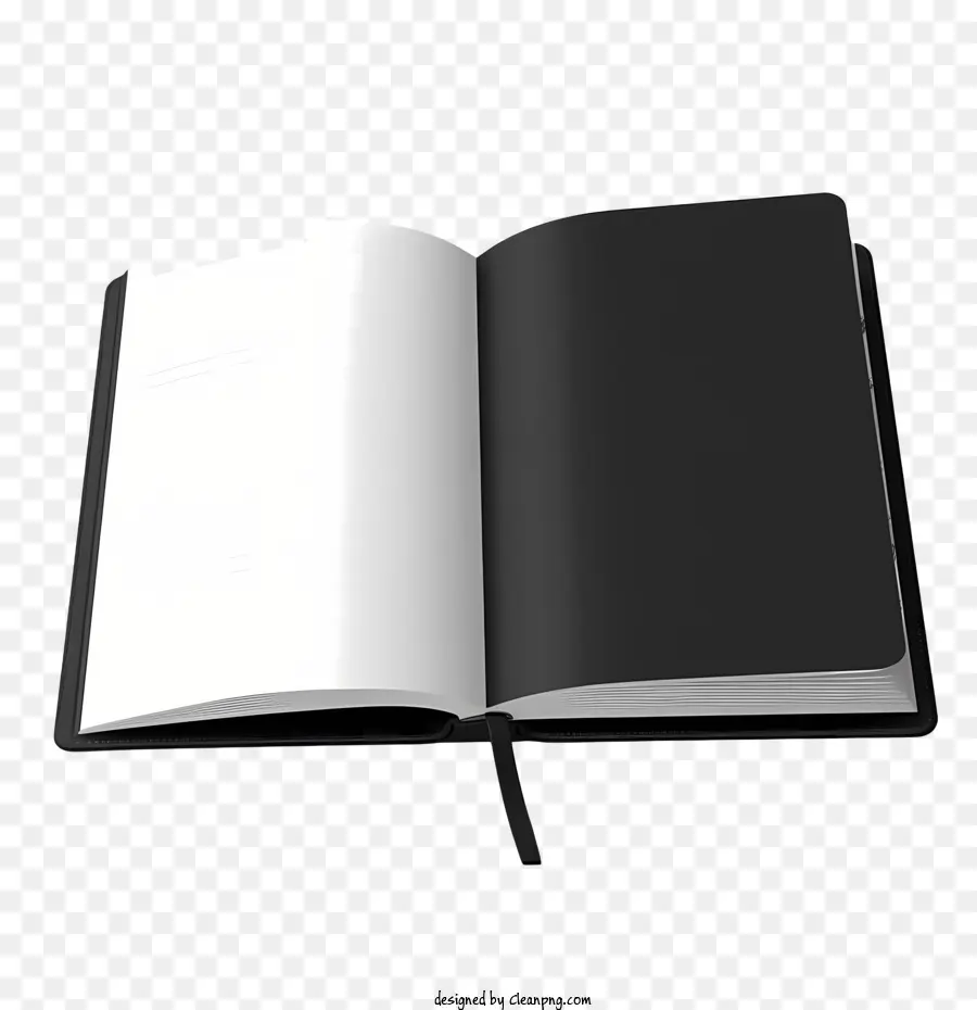 Buchcover Mockup Notebook Gefütterte Seiten Schwarze Seiten - 