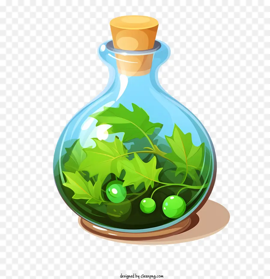 Magic Potion Garden Bottle Moss Glass - 