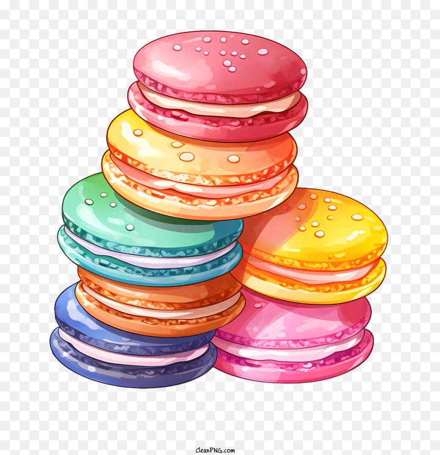 MacAroon Day Colorful Stacked Dessert - 
