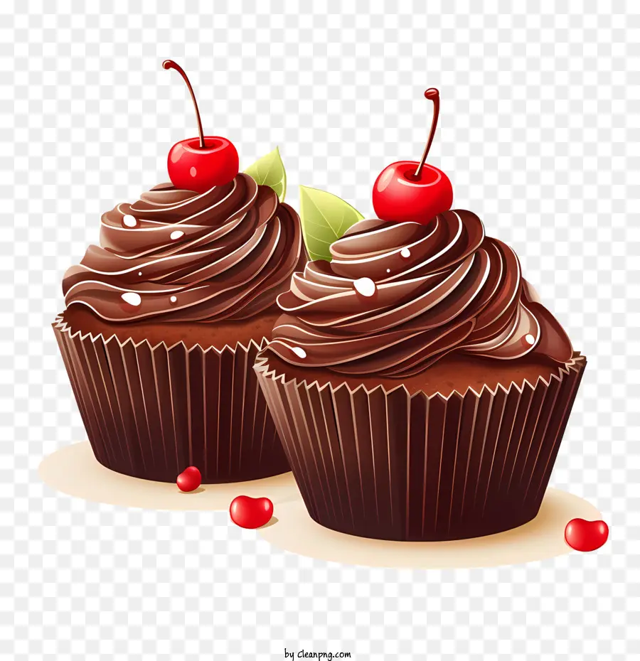 Schokoladen -Cupcake -Tag Schokoladenkuchen Schokolade Zuckerguss Schokoladen -Cupcakes Schokoladen -Dessert - 