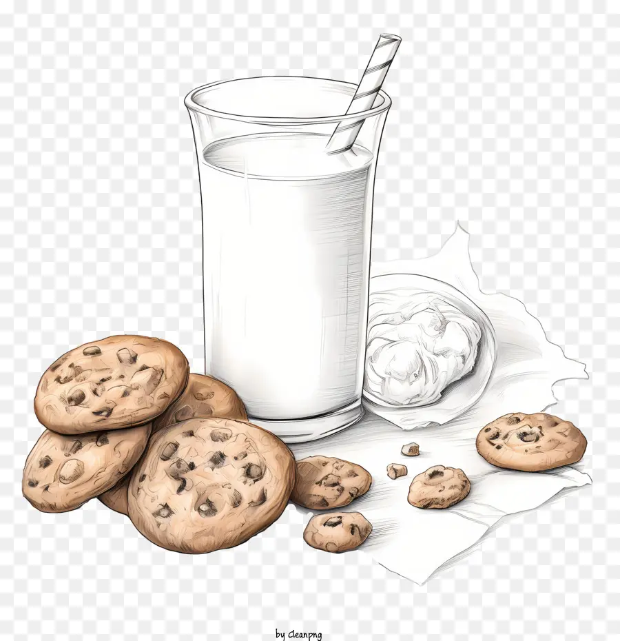 biscotti e biscotti di cioccolato al cioccolato latte biscotti in vetro di latte - 