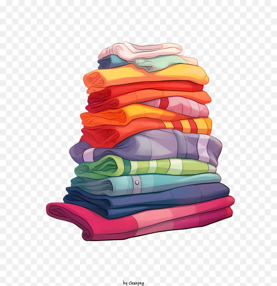 stack of clothes
 pile of clothes pile folded clothing