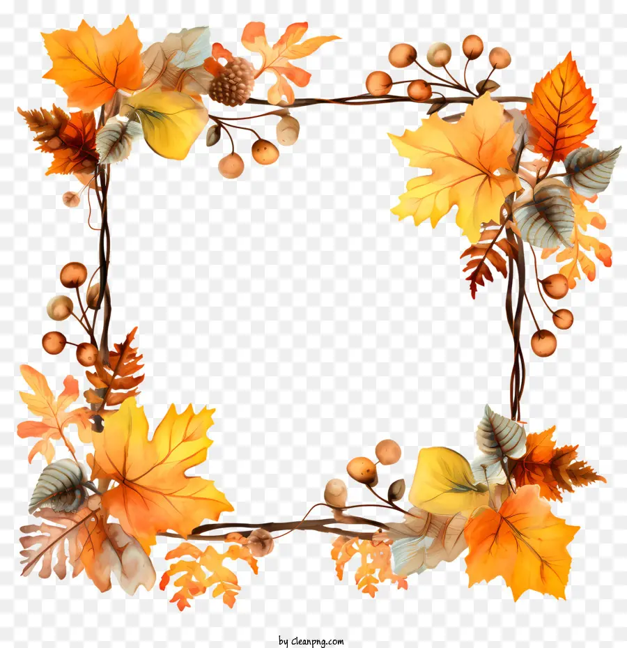 autumn leaf frame