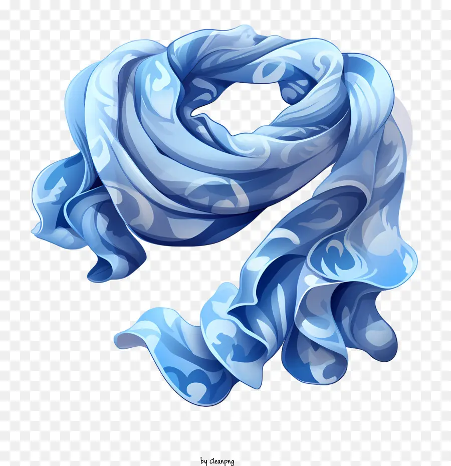 flusso di turbinio blu per la sciarpa da giorno - 