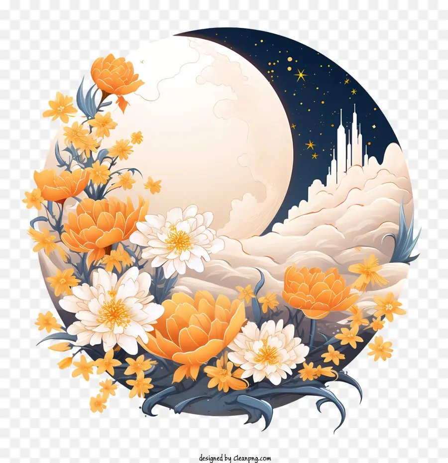 ein Tag mitten im Herbst
 
Mondblumen Schloss Mond Blumen - 