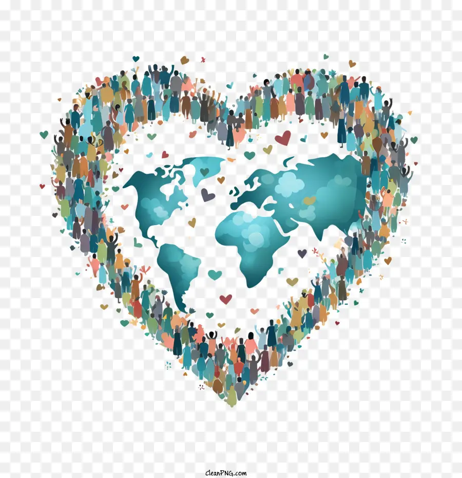 Giornata mondiale del giorno Earth People Heart Globe - 