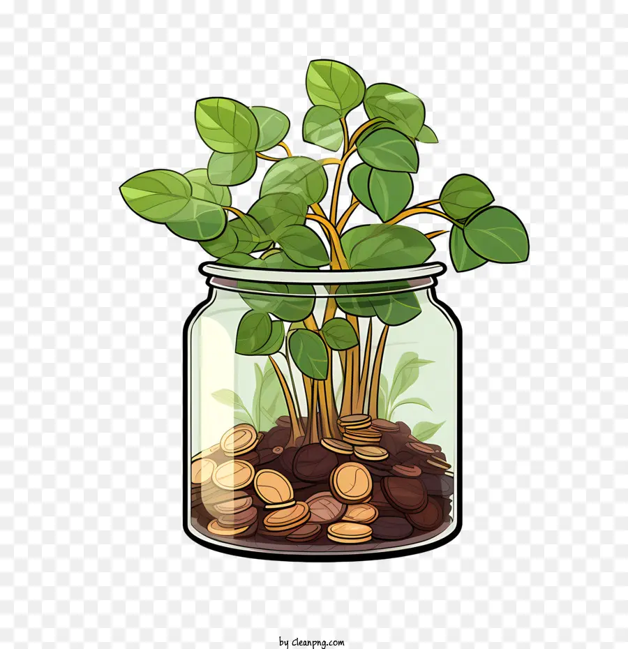 world thrift day money plant seedling coins