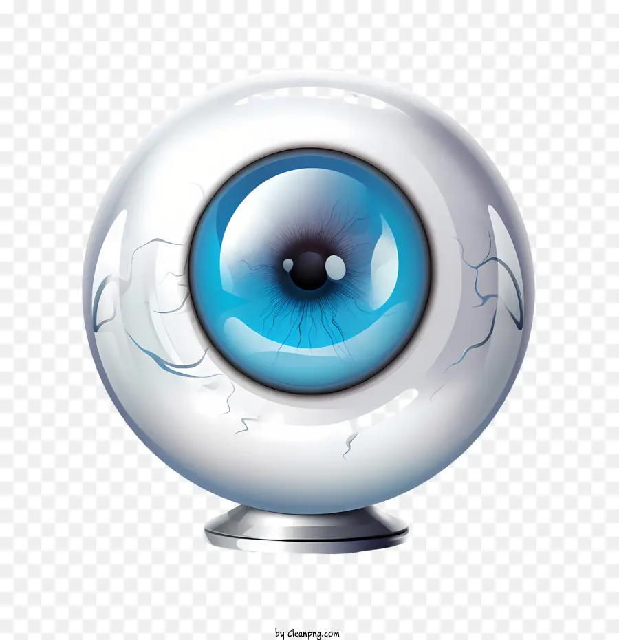 Halloween Eyeball Eye Blue Glass - 
