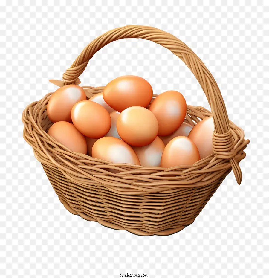 Eier Eierkorb braune Eier Korbkorb frische Eier - 