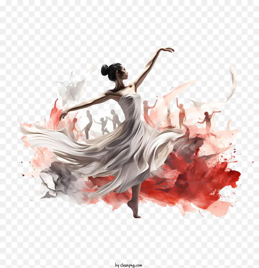 Dance Day Dance Ballet WaterColor Splash - 