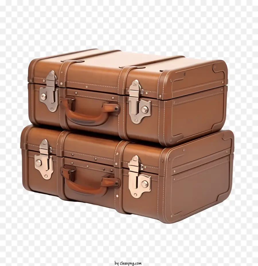 valigia vintage in pelle marrone vintage - 