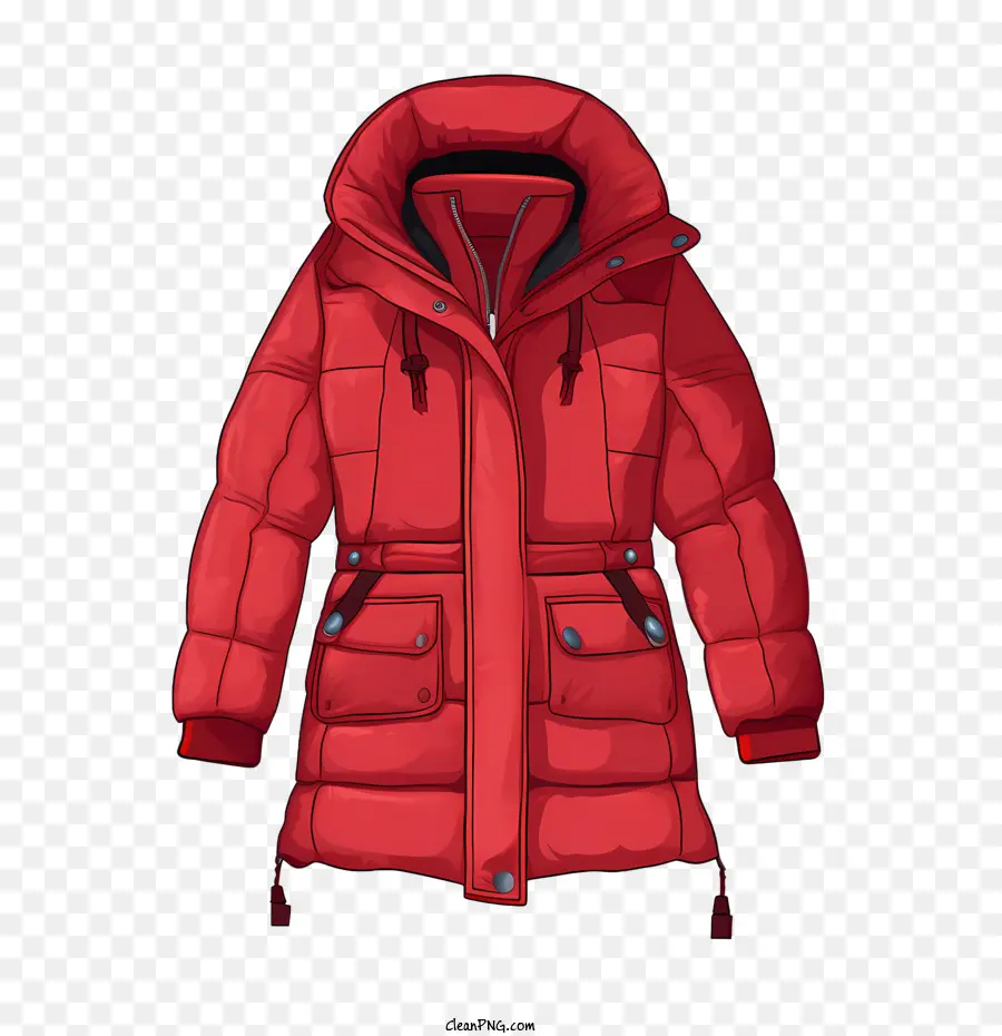 winter coat coat red winter hooded