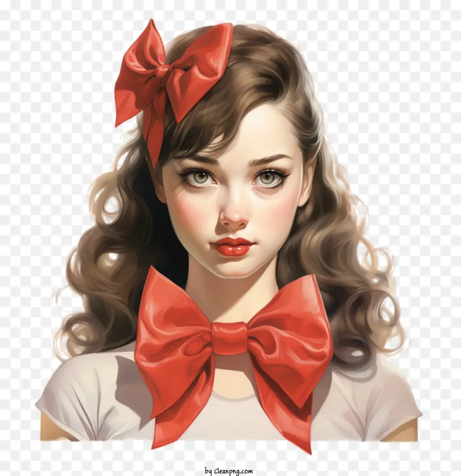 bow day bubblegum bow girl red