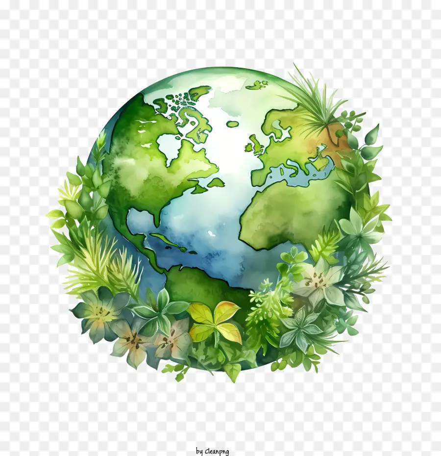Pianeta Green Earth Environment Eco Plant Life Riscaldamento globale - 